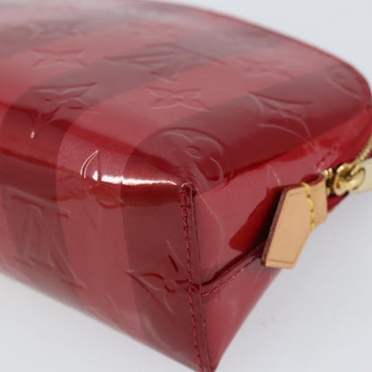 Louis Vuitton Cosmetic Pouch Limited Edition Monogram Vernis Rayures, RED, PATENT_LEATHER, Toiletry Case