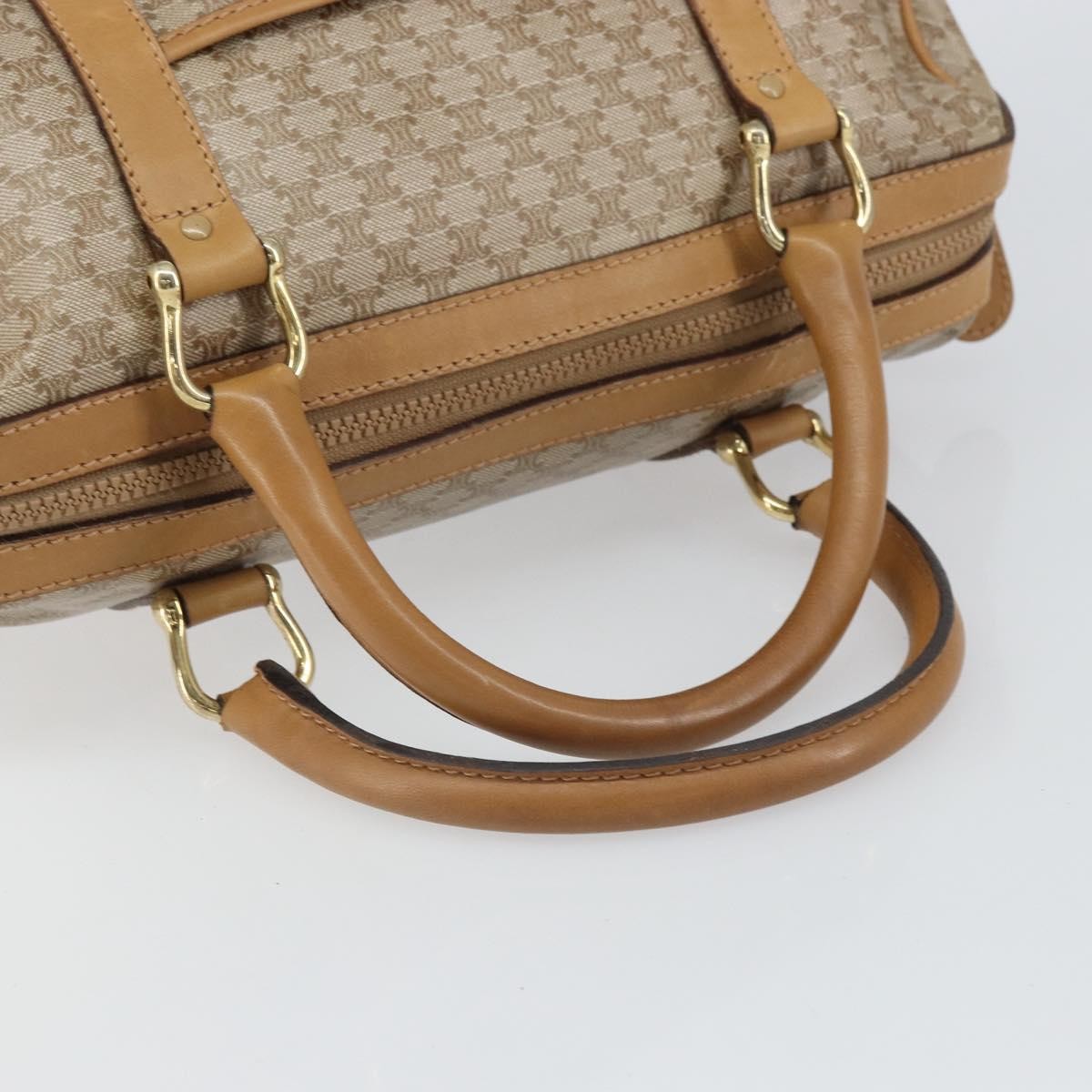 Celine Macadam Handbag Macadam with leather, BEIGE, PVC, Handbag