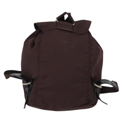 Prada Front Pocket Backpack Tessuto, BROWN, NYLON, Backpack
