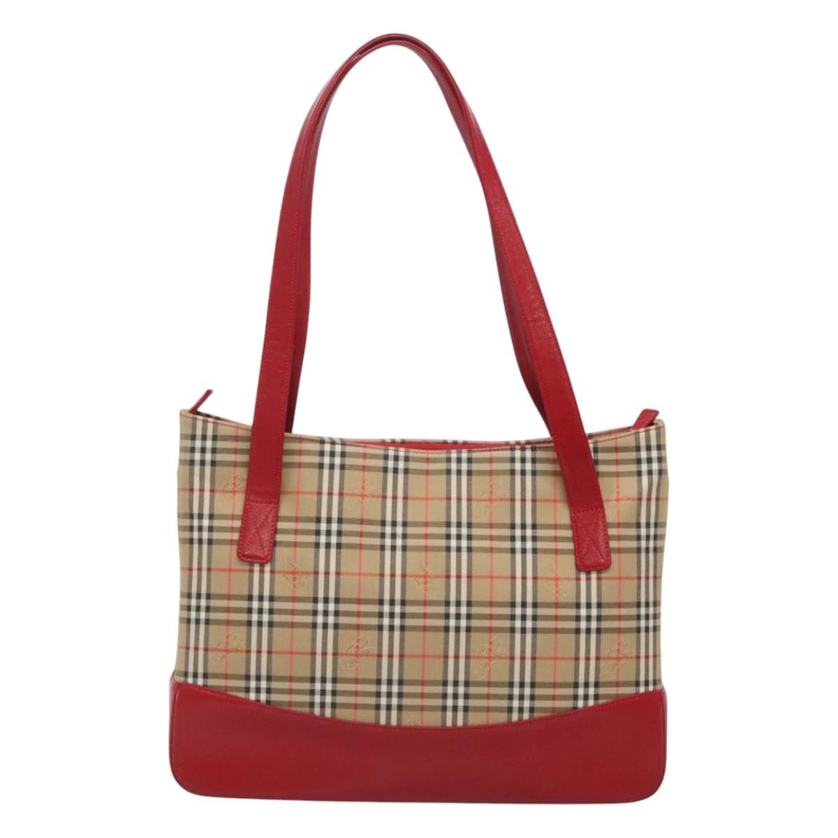 Burberry Nova Check Tote canvas check pattern, BEIGE, CANVAS, Tote bag