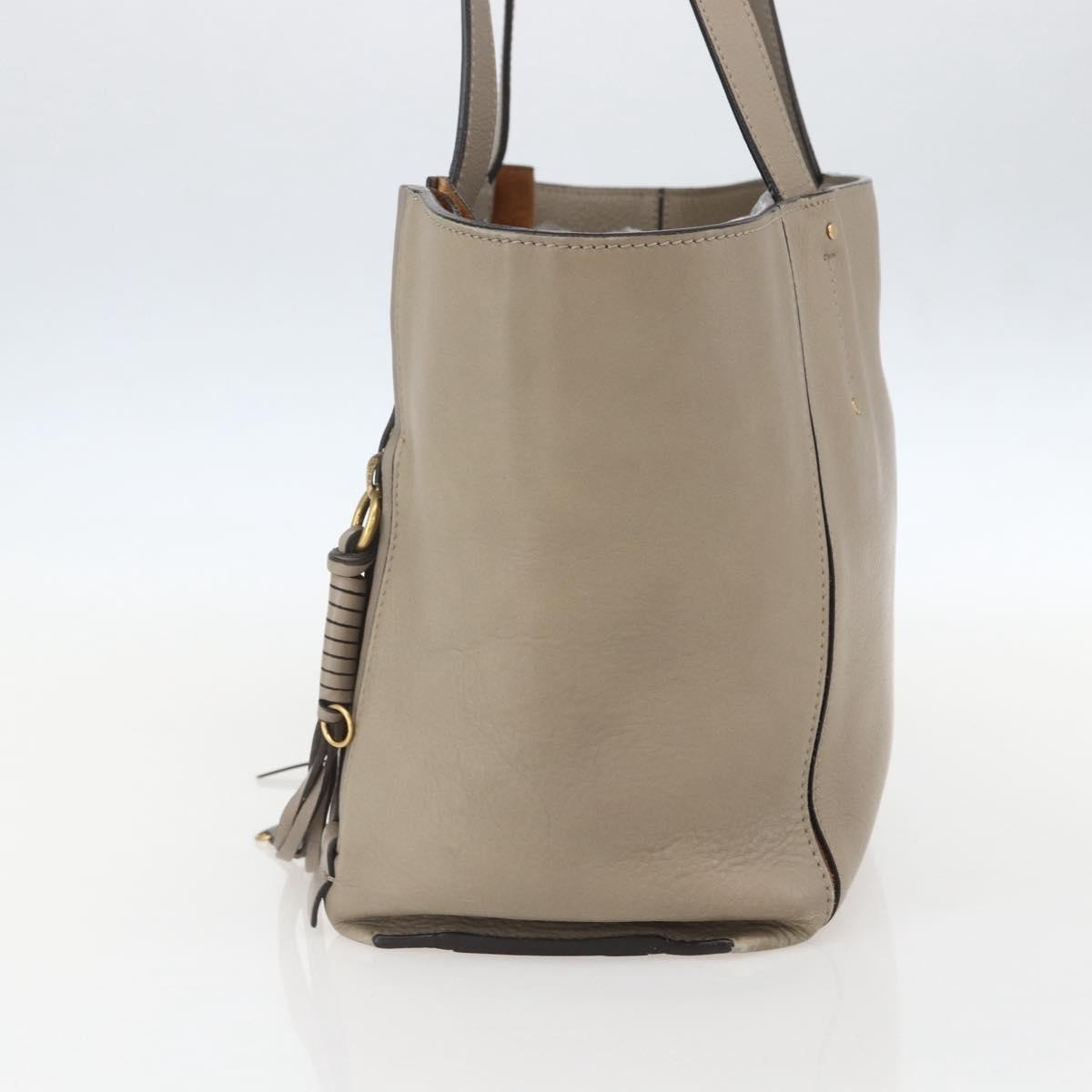 Chloe Milo Shopping Tote Leather, BEIGE, LEATHER, Tote bag