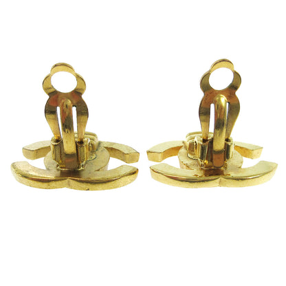 Chanel CC Turnlock Clip-On Earrings Metal, GOLD, GOLD, Earrings