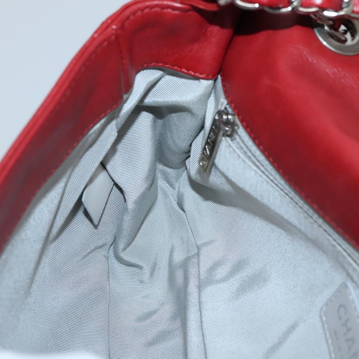 Chanel Timeless CC Flap Bag Leather, RED, LEATHER, Shoulder bag
