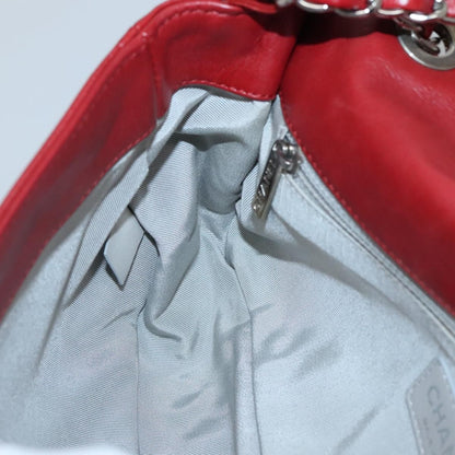 Chanel Timeless CC Flap Bag Leather, RED, LEATHER, Shoulder bag