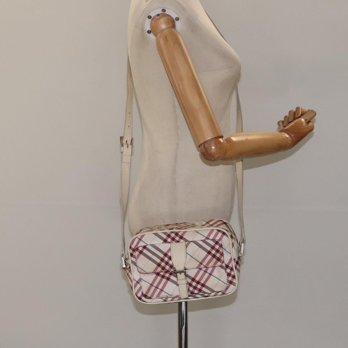 Burberry Nova Check Blue Label Nylon, BEIGE, NYLON, Shoulder bag