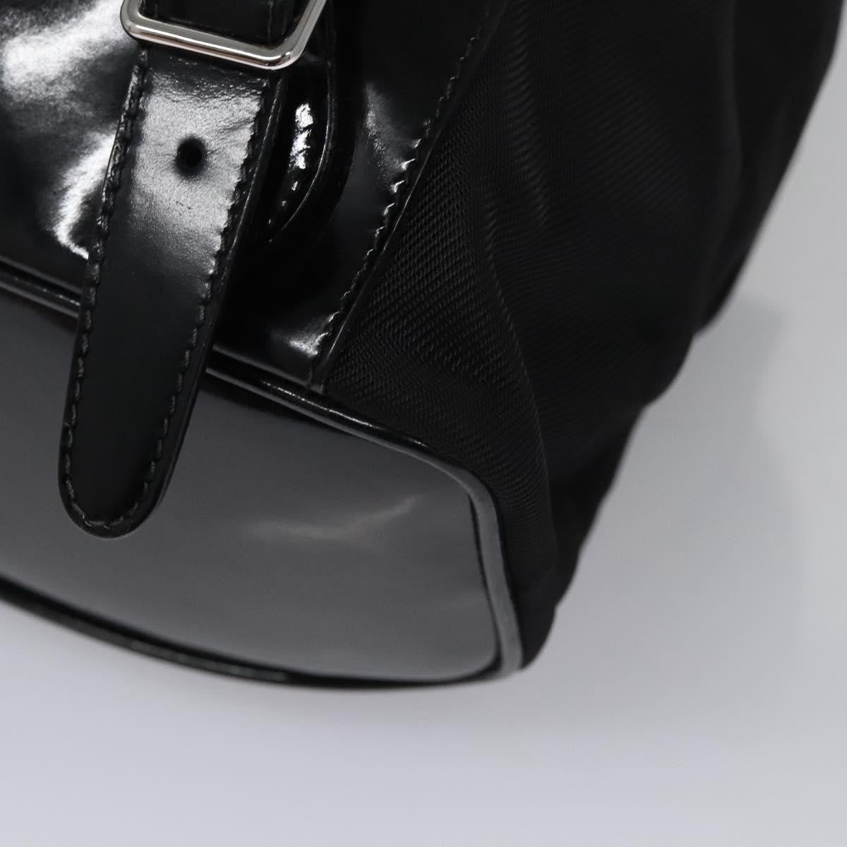 Gucci Vintage Bamboo Backpack Patent, BLACK, PATENT_LEATHER, Backpack