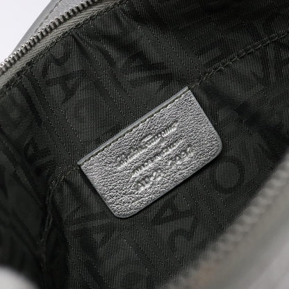 Salvatore Ferragamo Gancini Shoulder Bag Leather, SILVER, LEATHER, Shoulder bag