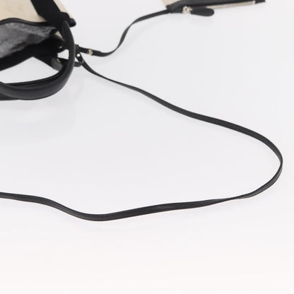 Balenciaga Navy Cabas Canvas with Leather, WHITE, CANVAS, Tote bag