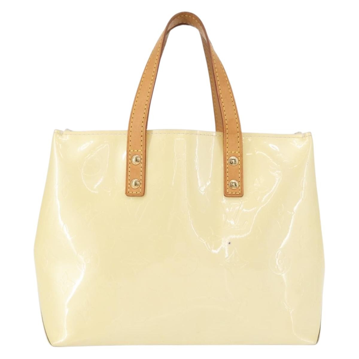 Louis Vuitton Reade Handbag Monogram Vernis, BEIGE, PATENT_LEATHER, Handbag