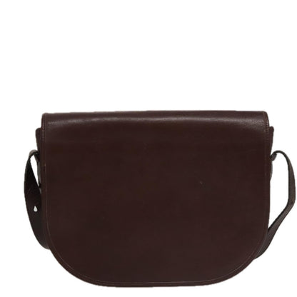 Christian Dior Vintage Trotter Shoulder Bag Canvas, BURGUNDY, LEATHER, Shoulder bag