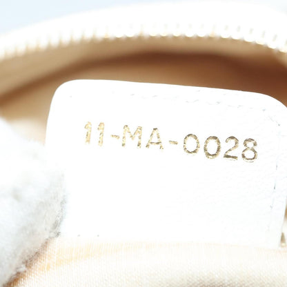 Christian Dior Cannage Handbag Canvas, WHITE, CANVAS, Handbag