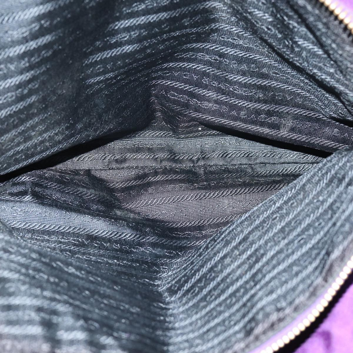 Prada Convertible Chain Tote Quilted Tessuto, PURPLE, NYLON, Shoulder bag