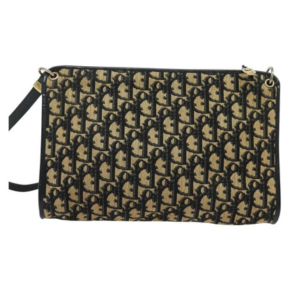 Christian Dior Vintage Trotter Crossbody Bag Canvas, BROWN, CANVAS, Shoulder bag