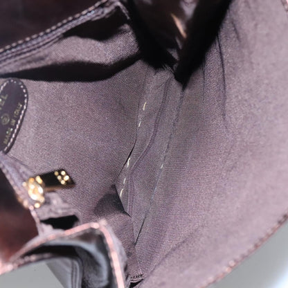 Chanel Vintage Logo Flap Messenger Bag Leather, BROWN, LEATHER, Shoulder bag