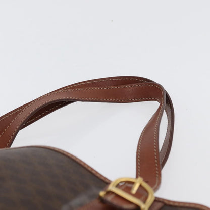 Celine Vintage Macadam Tote bag Canvas and Leather, Brown, Canvas, Tote Bag