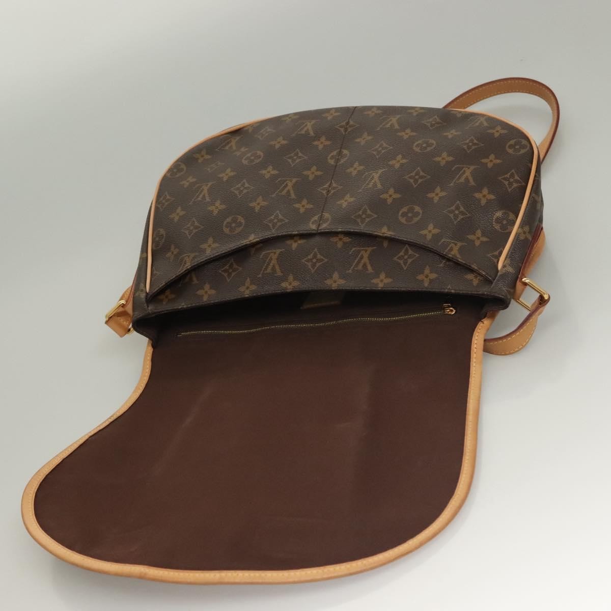 Louis Vuitton Menilmontant Handbag Monogram Canvas, BROWN, CANVAS, Shoulder bag