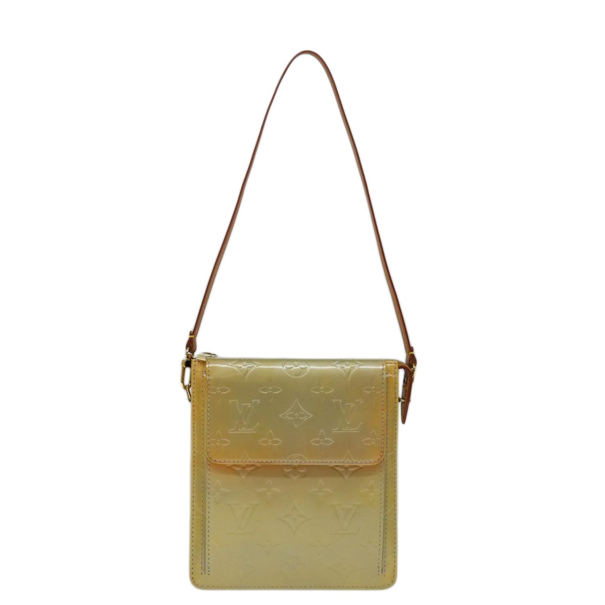 Louis Vuitton Mott Handbag Monogram Vernis, GRAY, PATENT_LEATHER, Handbag