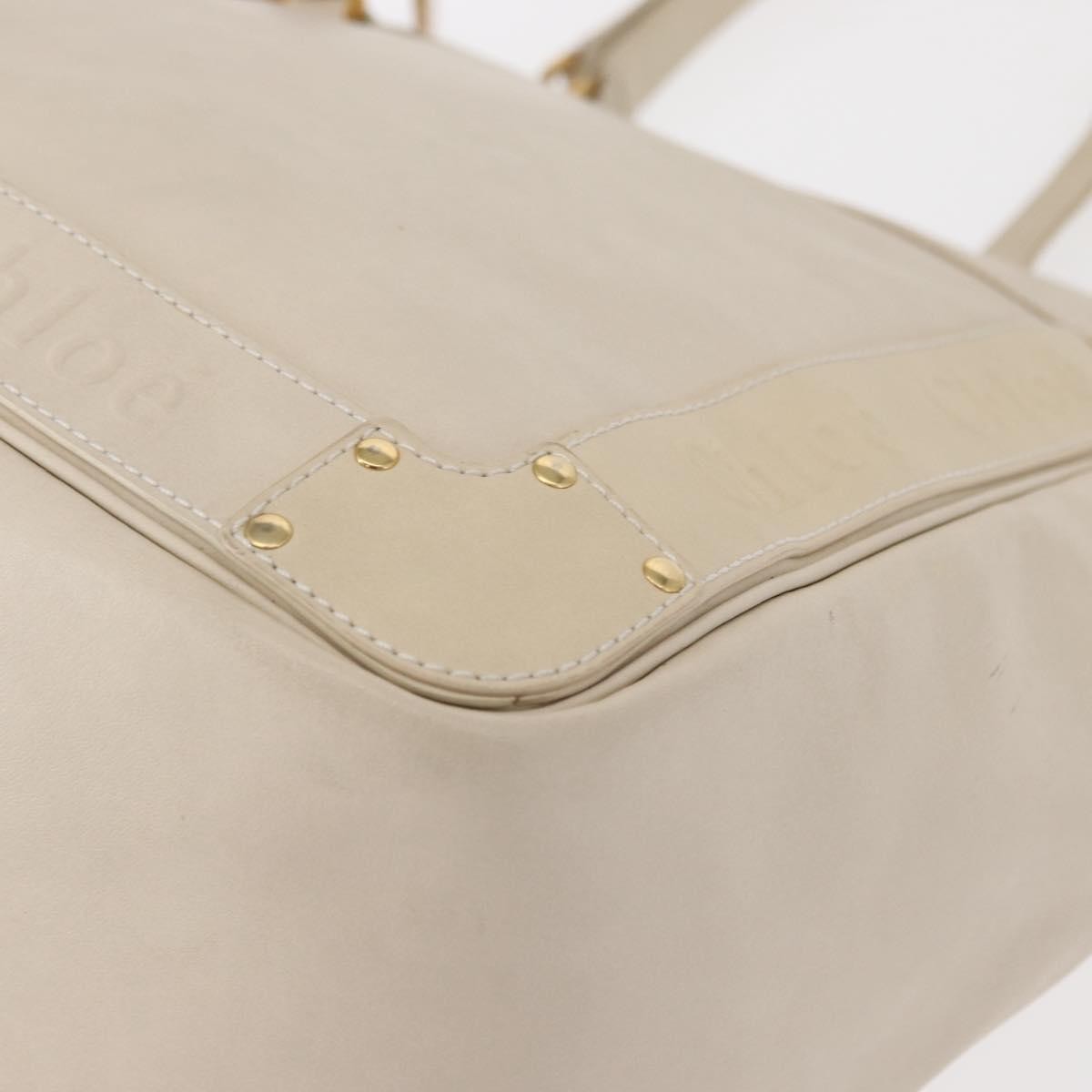 Chloe Eden Tote bag Leather, WHITE, LEATHER, Tote bag