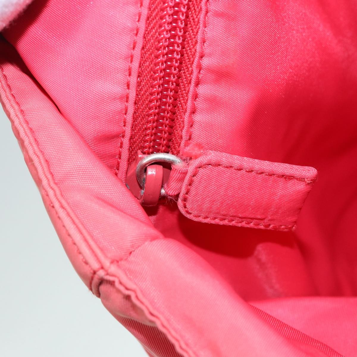 Prada Logo Flat Tote Bag. Nylon Tessuto, PINK, NYLON, Tote bag