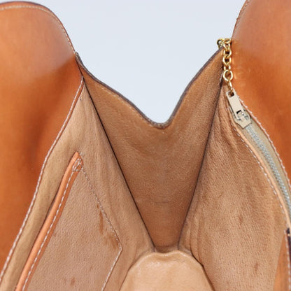 Celine Vintage Macadam Shoulder Bag Canvas, BROWN, PVC, Shoulder bag