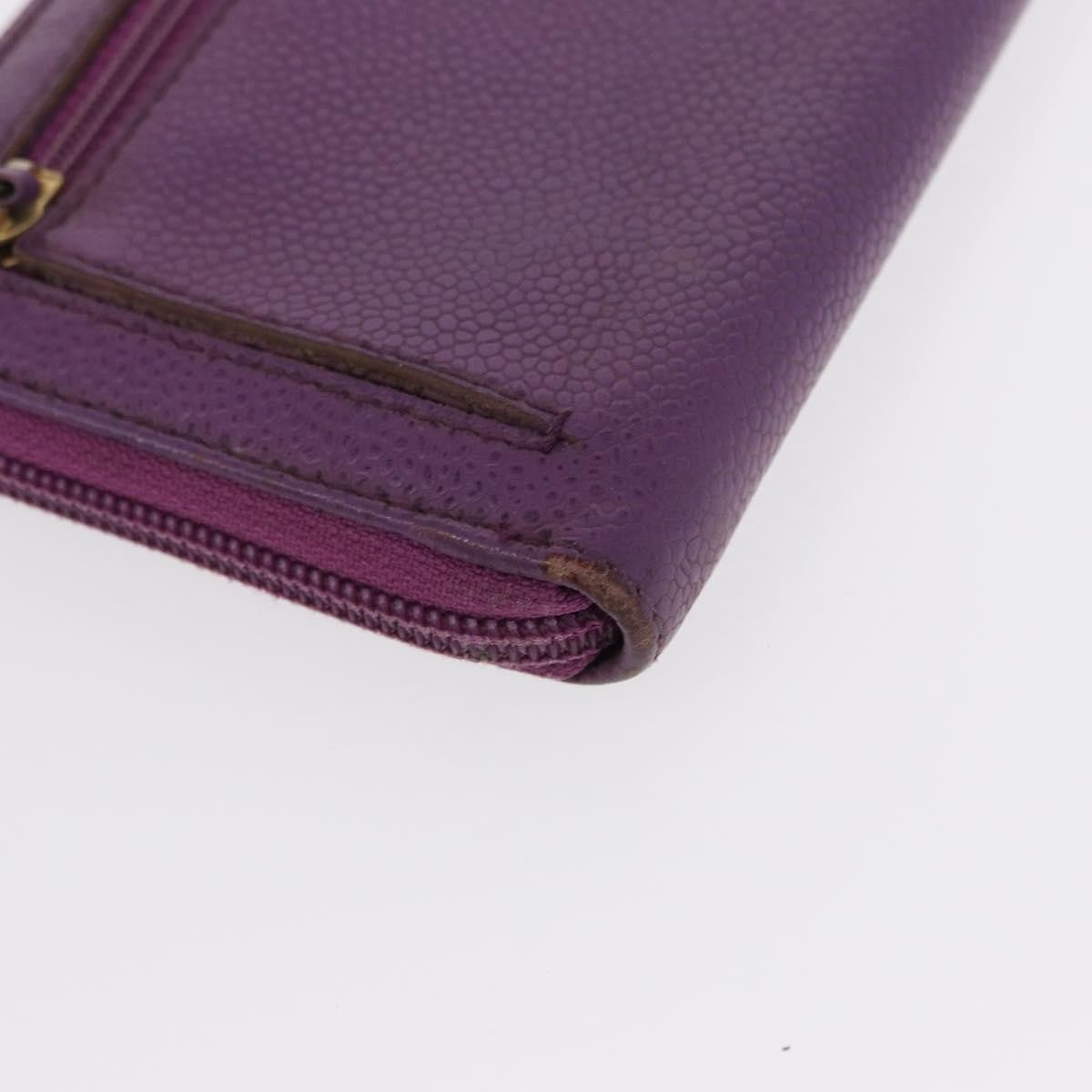 Chanel Timeless CC Zipped Wallet Caviar, PURPLE, LEATHER, Wallets
