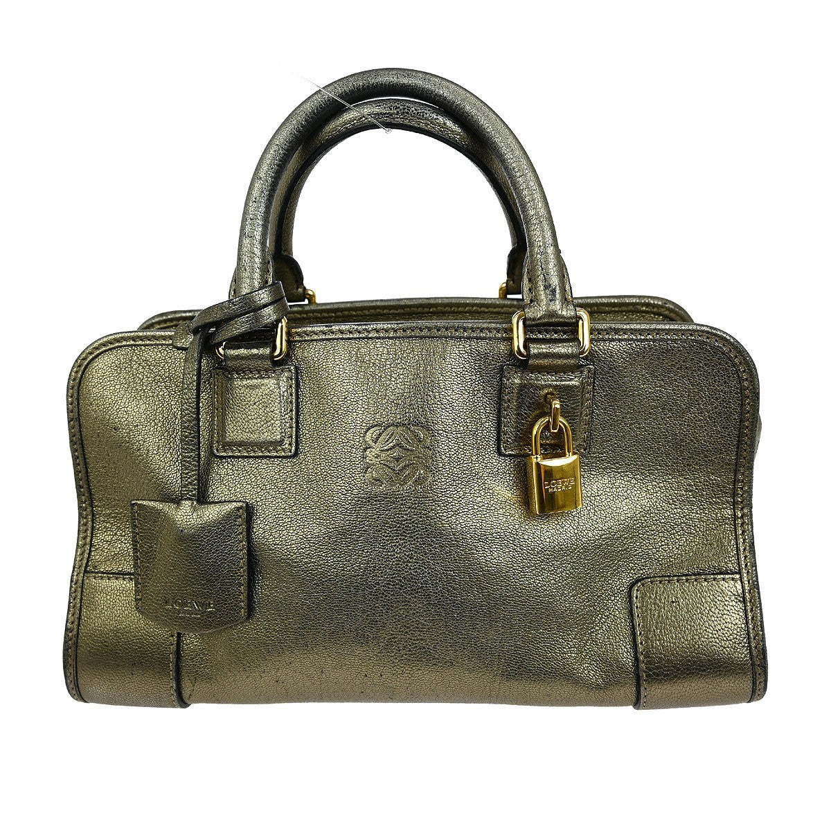 Loewe Amazona Bag Leather, GOLD, LEATHER, Handbag