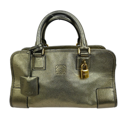 Loewe Amazona Bag Leather, GOLD, LEATHER, Handbag