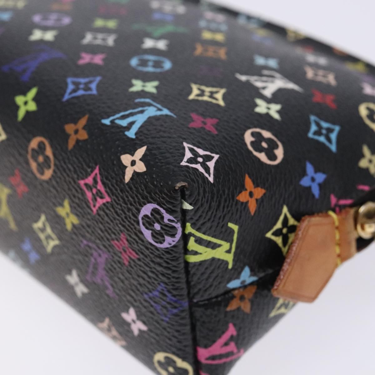 Louis Vuitton Cosmetic Pouch Monogram Multicolor, BLACK, CANVAS, Clutche & pouche