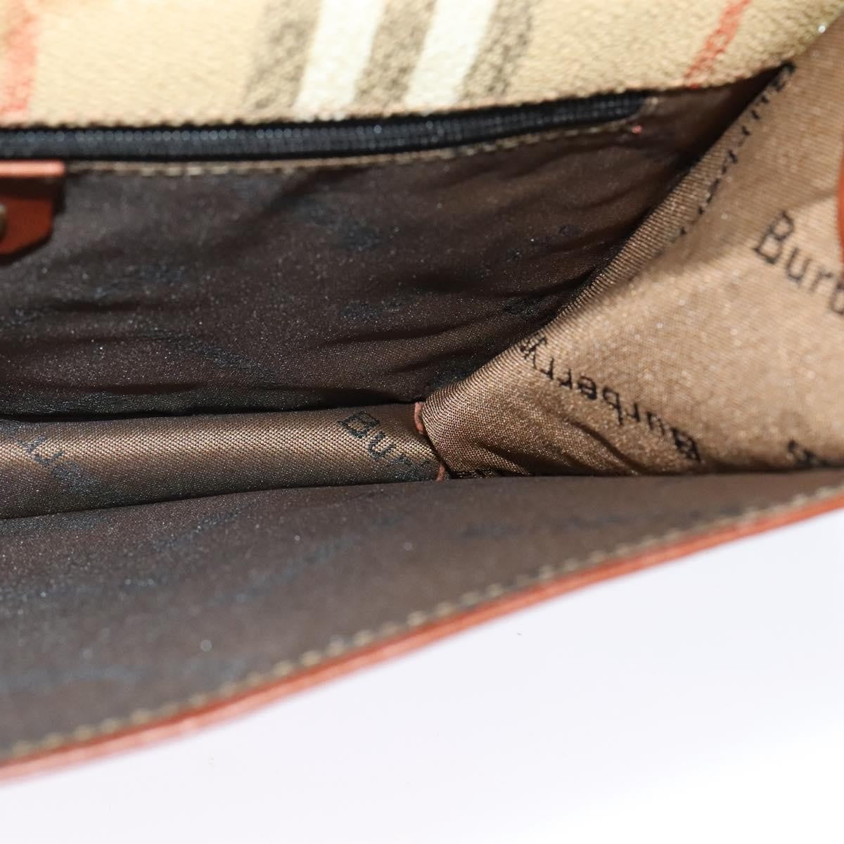 Burberry Nova check Pochette Canvas, BEIGE, CANVAS, Clutche & pouche