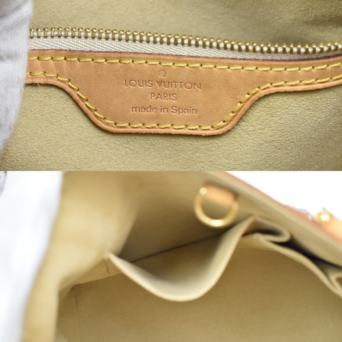 Louis Vuitton Hampstead Handbag Damier, WHITE, CANVAS, Shoulder bag