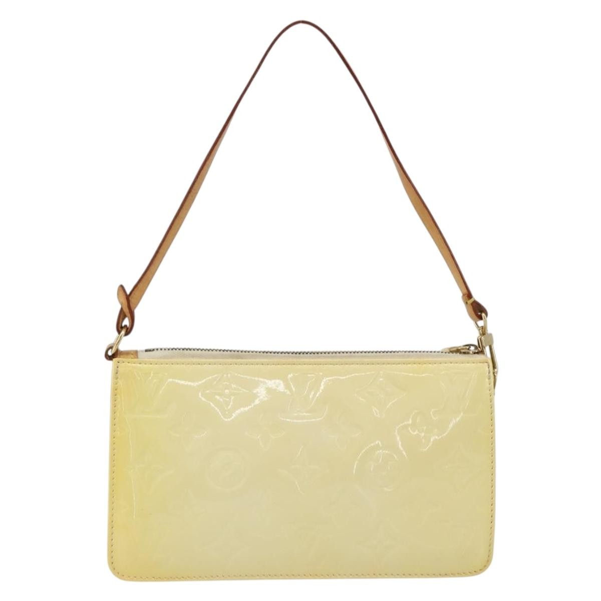 Louis Vuitton Lexington Pochette Monogram Vernis, Beige, Patent Leather, Clutch