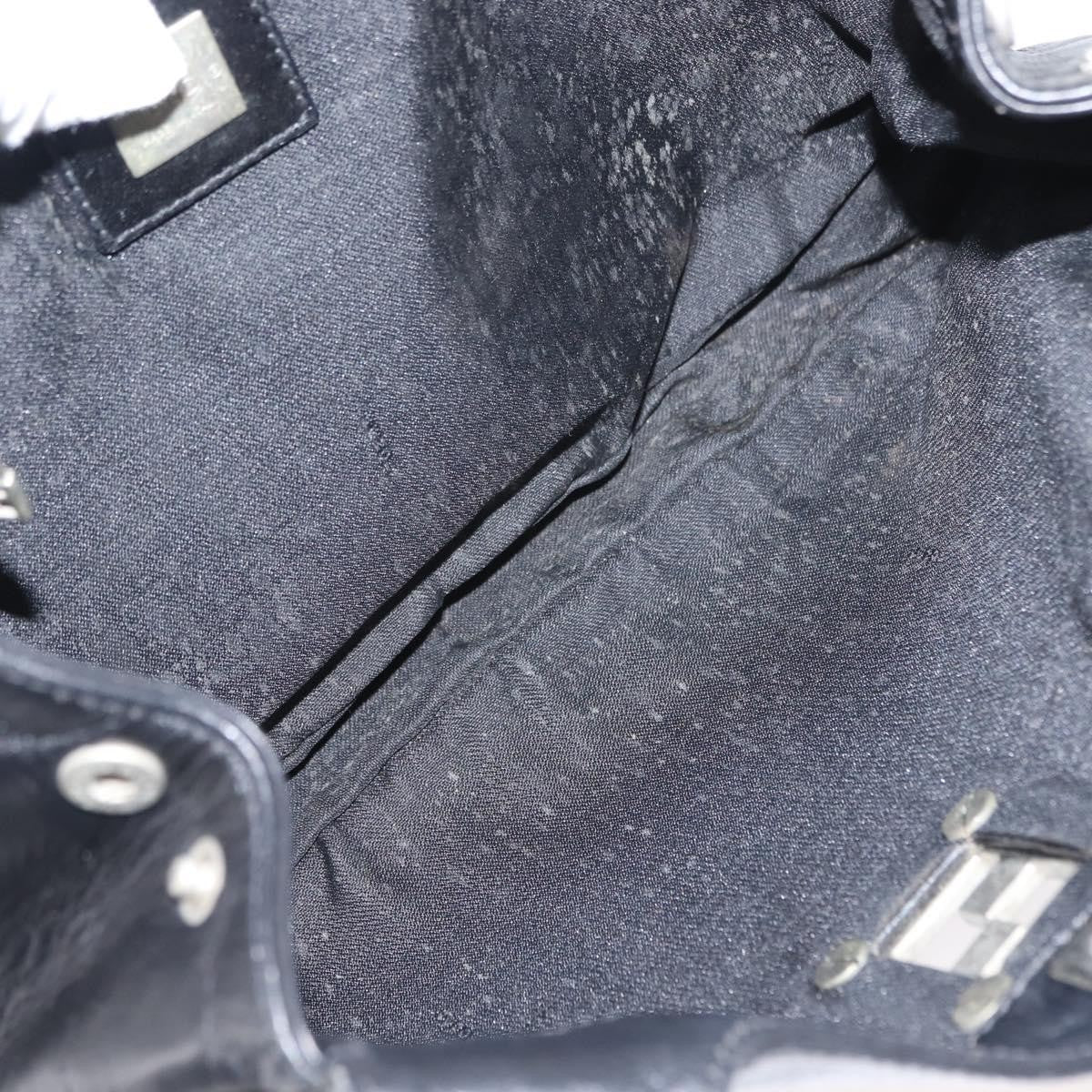 Fendi Vintage Shoulder Bag Leather, BLACK, LEATHER, Shoulder bag