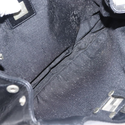 Fendi Vintage Shoulder Bag Leather, BLACK, LEATHER, Shoulder bag