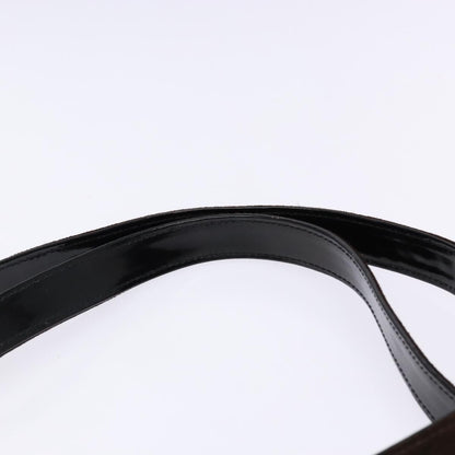 Chanel Vintage Logo Tote Suede, BROWN, SUEDE, Tote bag