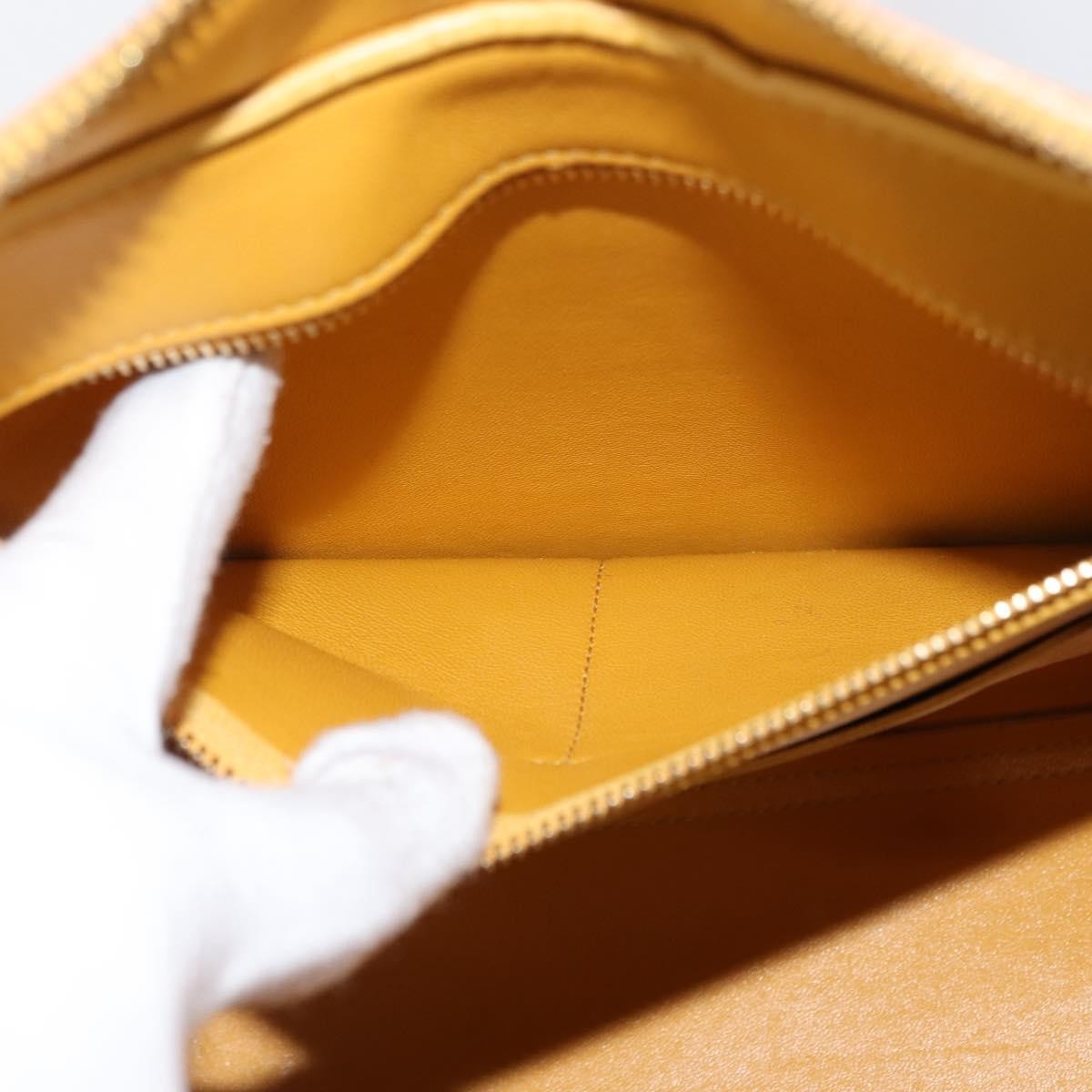 Celine Ring Bag Leather, YELLOW, LEATHER, Tote bag
