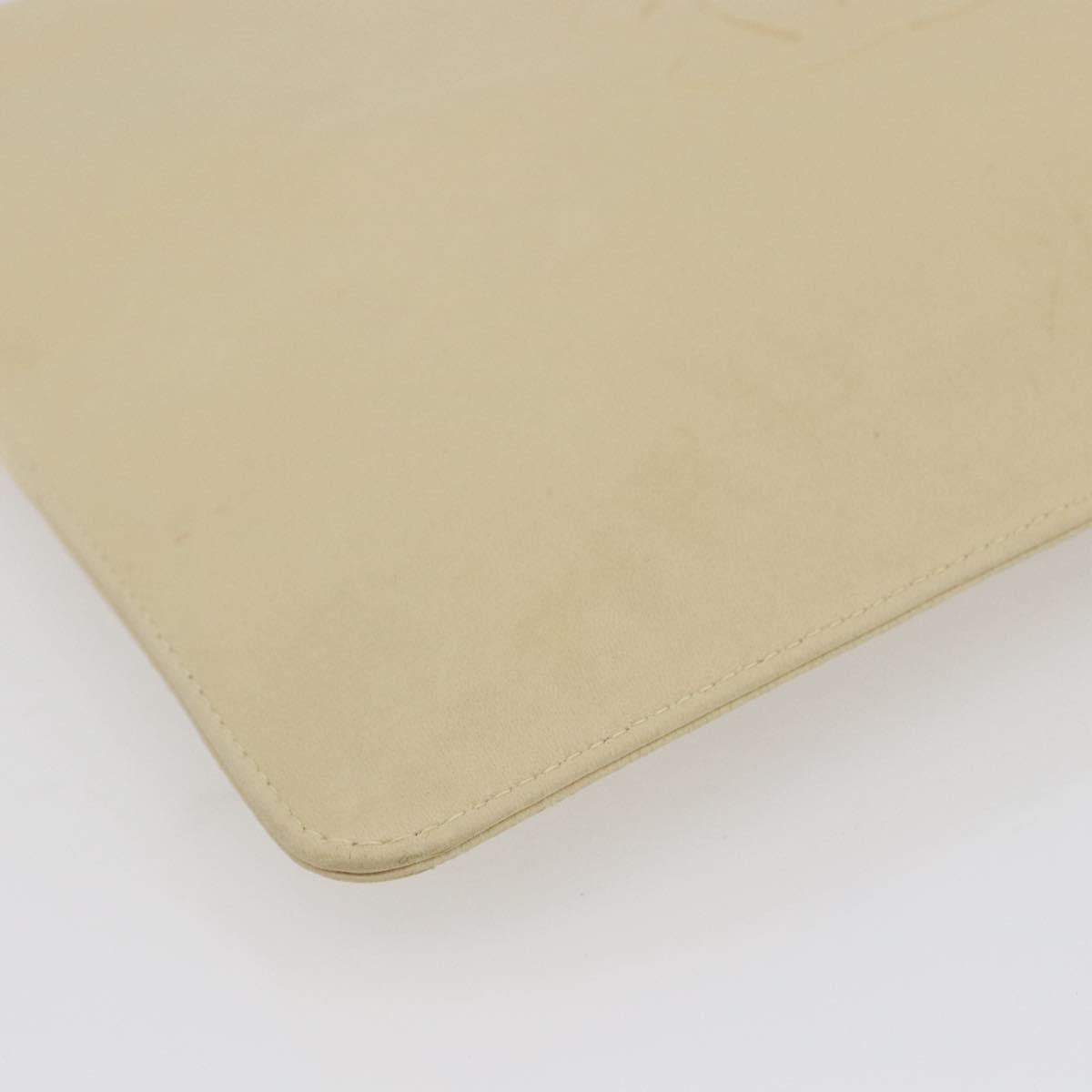 Chanel CC Pochette Quilted Caviar, BEIGE, LEATHER, Clutche & pouche