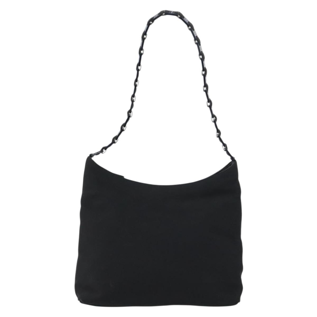 Salvatore Ferragamo Vala Shoulder Bag Nylon, BLACK, NYLON, Shoulder bag