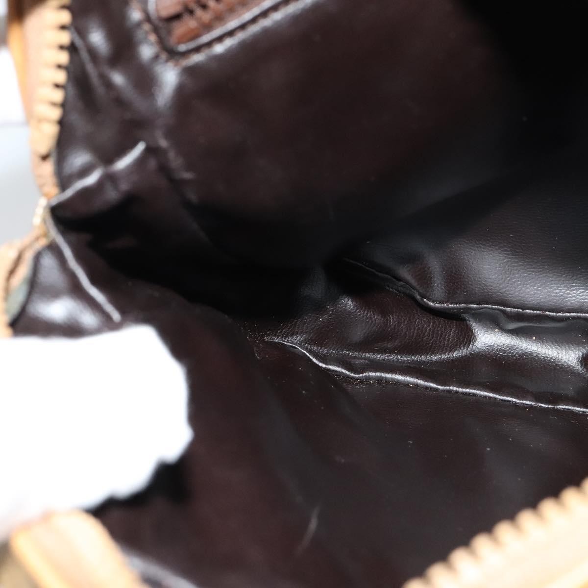 Celine Vintage Macadam Shoulder Bag Canvas, BEIGE, CANVAS, Shoulder bag