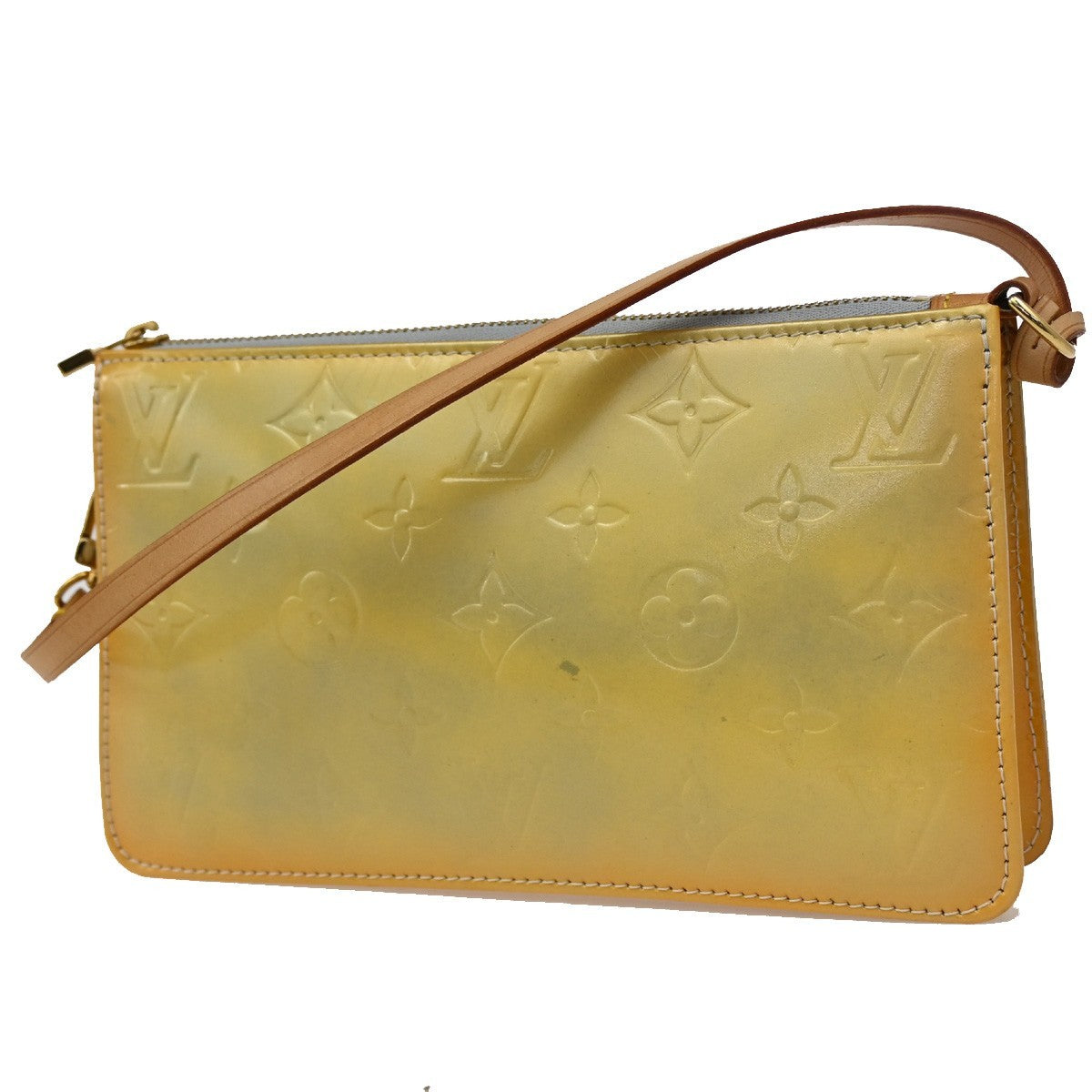 Louis Vuitton Lexington Pochette Monogram Vernis, YELLOW, PATENT_LEATHER, Clutche & pouche