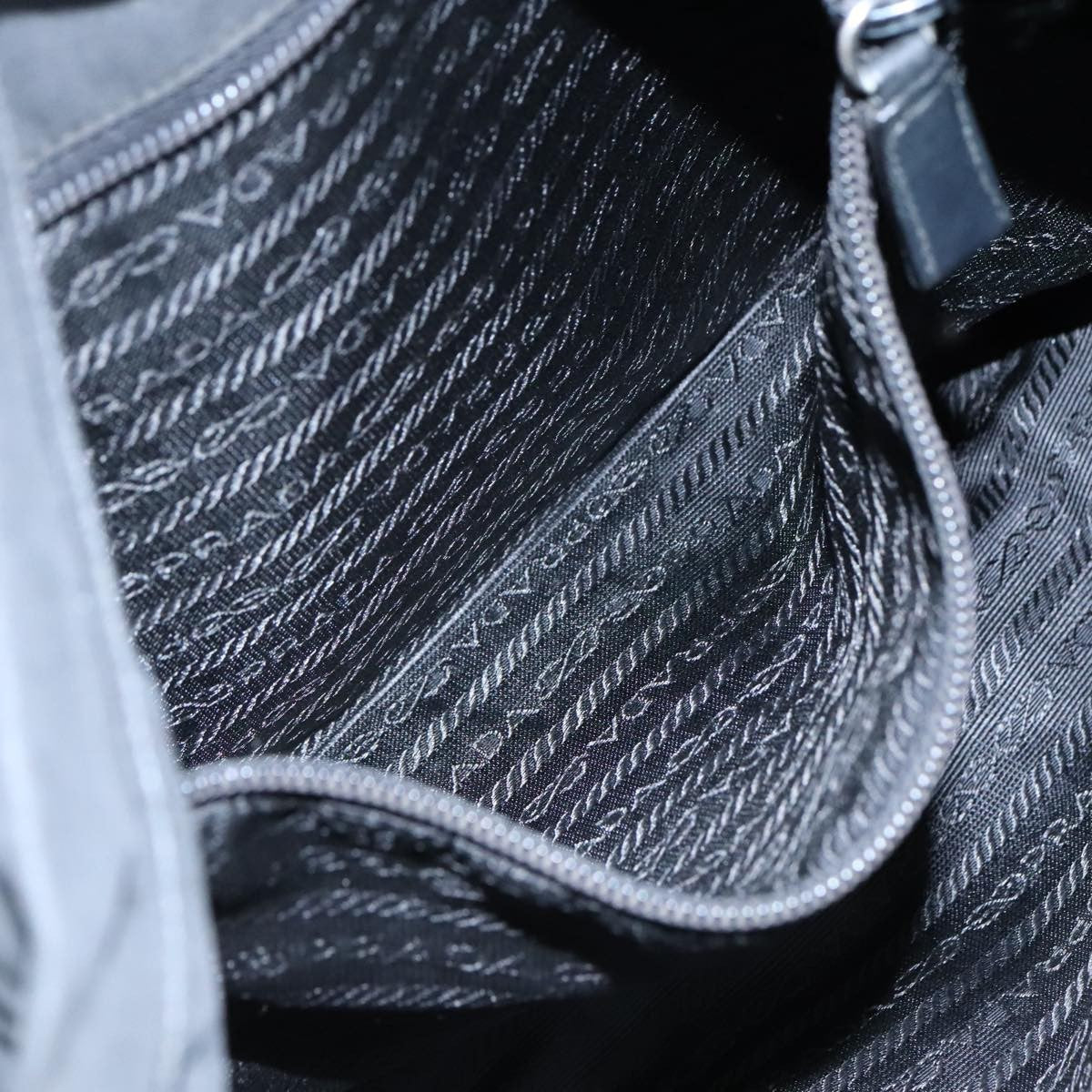 Prada Flat Messenger Bag Tessuto, BLACK, NYLON, Shoulder bag