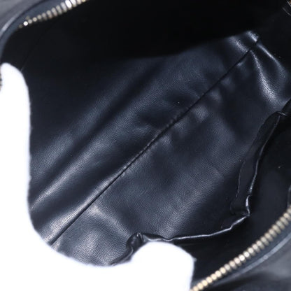 Chanel Vintage Toiletry Pouch Leather, Black, Patent Leather, Clutch