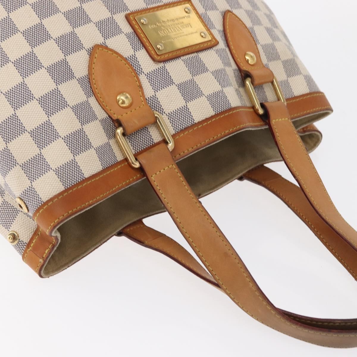 Louis Vuitton Hampstead Handbag Damier, WHITE, CANVAS, Tote bag