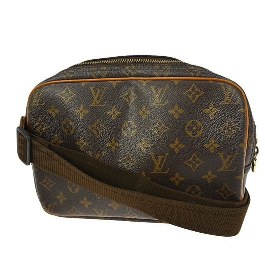 Louis Vuitton Reporter Bag Monogram Canvas, BROWN, CANVAS, Shoulder bag
