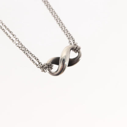 Tiffany & Co. Infinity Double Chain Pendant Necklace Silver, SILVER, SILVER, Necklace