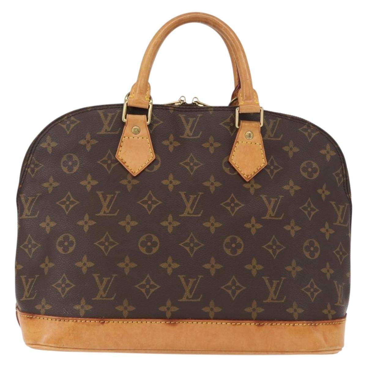 Louis Vuitton Alma Handbag Monogram Canvas, BROWN, CANVAS, Handbag