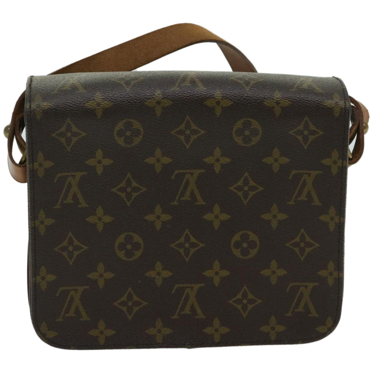 Louis Vuitton Cartouchiere Handbag Monogram Canvas, BROWN, CANVAS, Shoulder bag