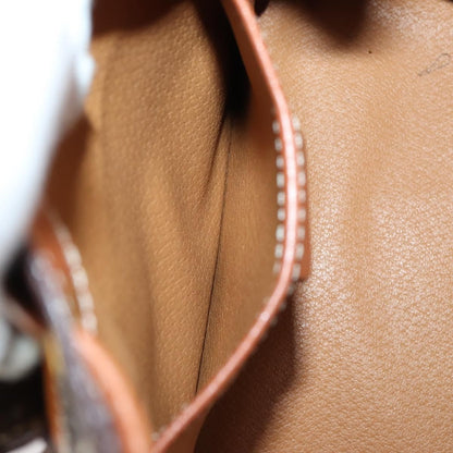 Celine Vintage Macadam Backpack Canvas and Leather, BROWN, CANVAS, Backpack