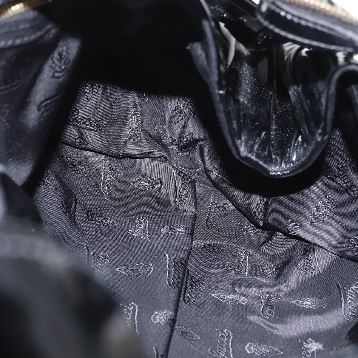 Gucci Hysteria Convertible Top Handle Bag Patent, BLACK, PATENT_LEATHER, Handbag