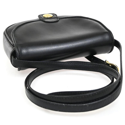 Celine Vintage Shoulder Bag Leather, BLACK, LEATHER, Shoulder bag