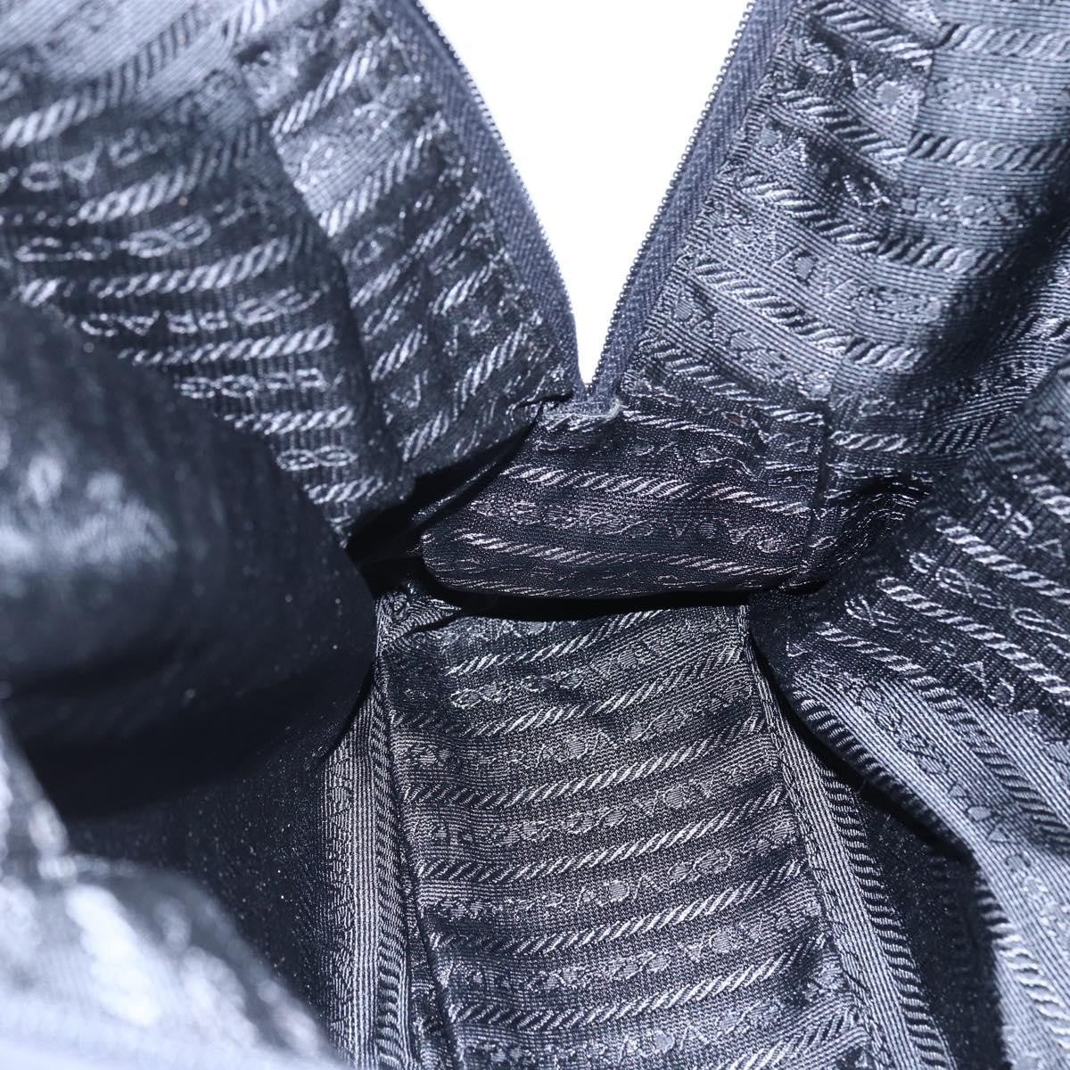 Prada Vintage Shoulder Bag Nylon and Leather, BLACK, NYLON, Shoulder bag